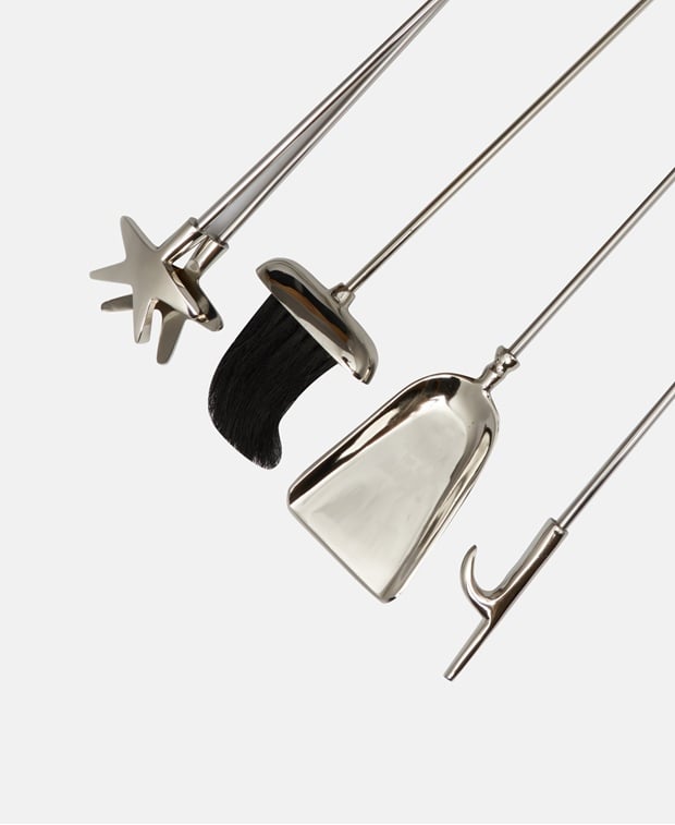 Kamingarnitur, 4-tlg.