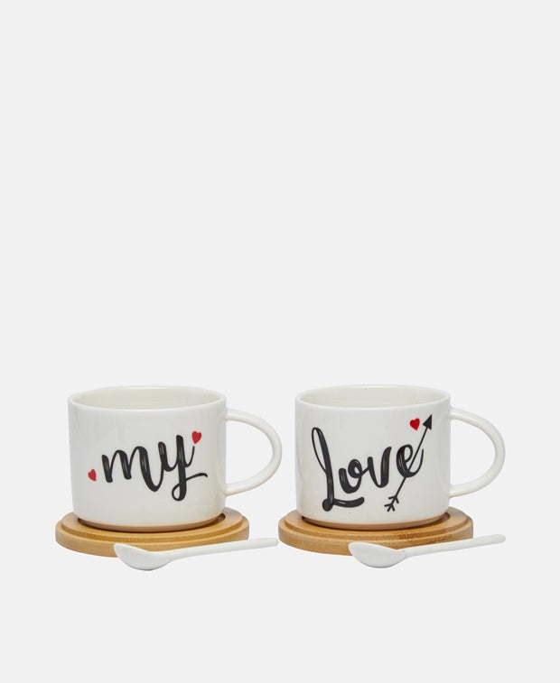 Kaffeetasse mit Untertasse, 6er-Set