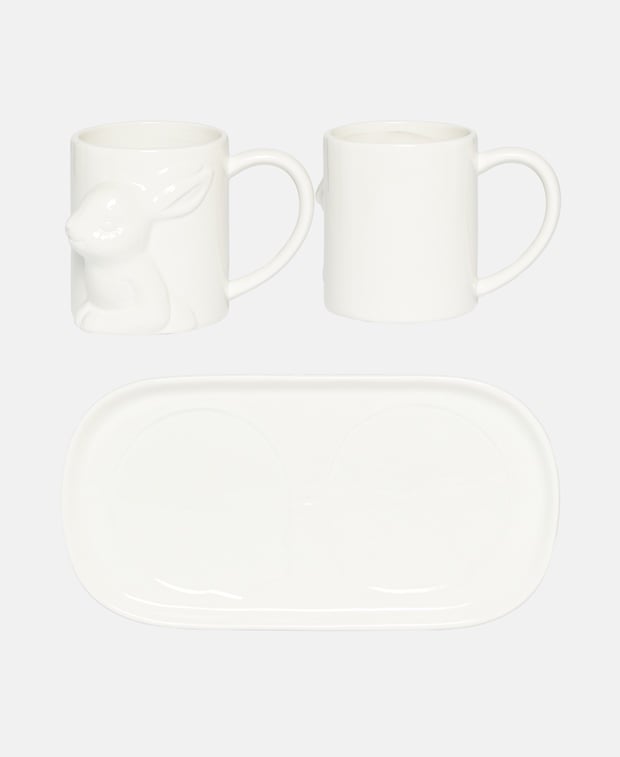 2er Set Kaffeetassen mit Untertasse