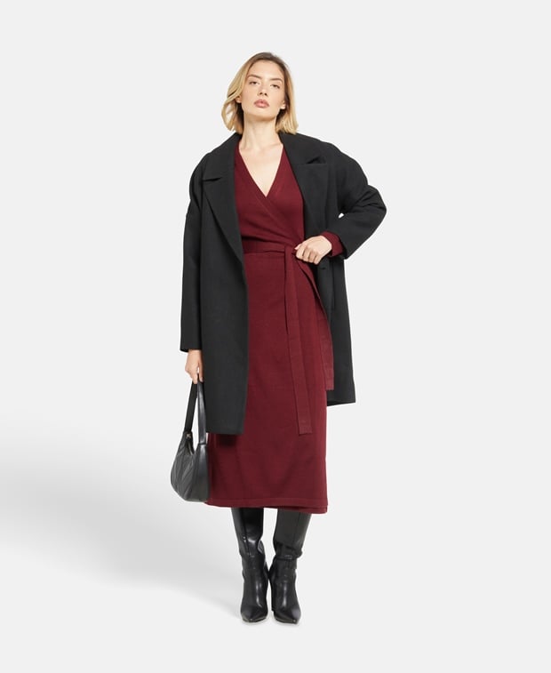 Strick-Wickelkleid