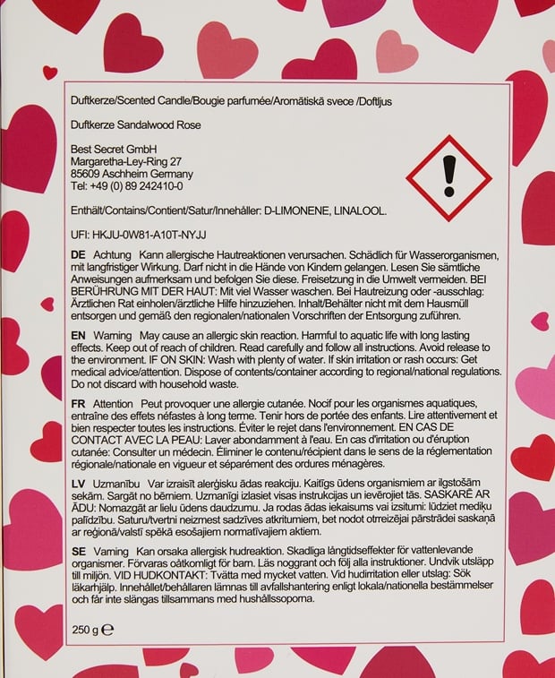 Duftkerze Sandalwood Rose