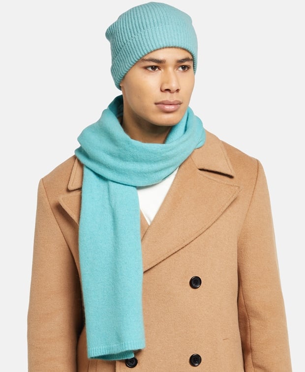 Kaschmir-Set aus Mütze und Schal