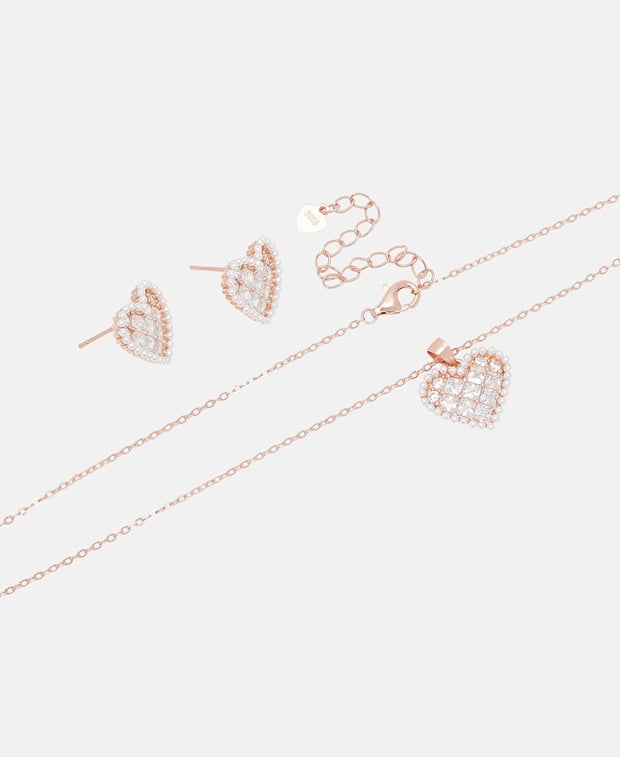 Set aus Halskette und Ohrstecker