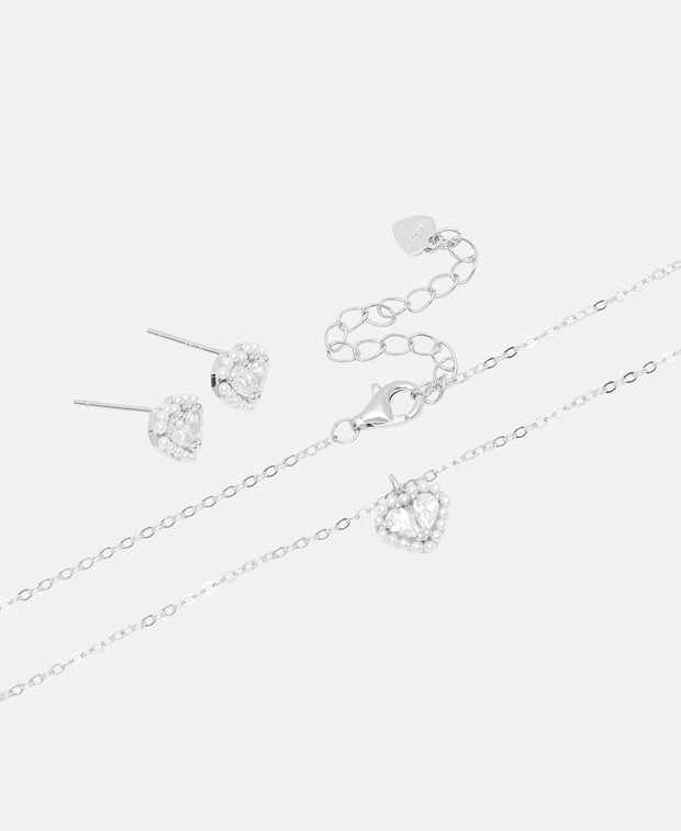 Set aus Halskette und Ohrstecker