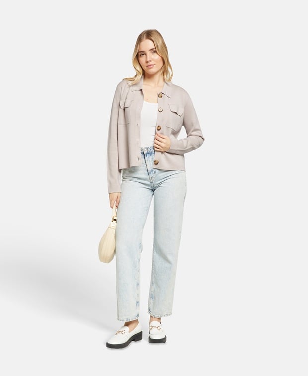 Woll-Strickjacke