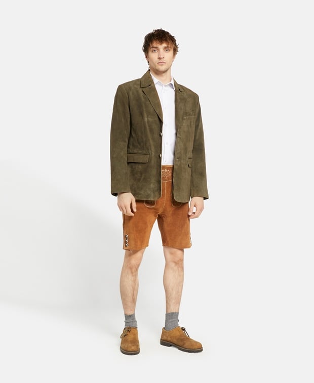 Leder-Trachtenjacke