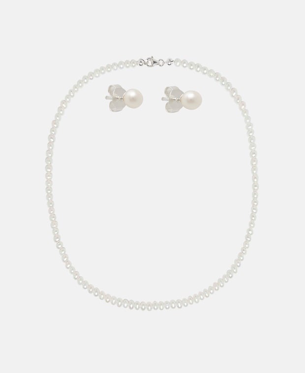 Set aus Halskette und Ohrstecker