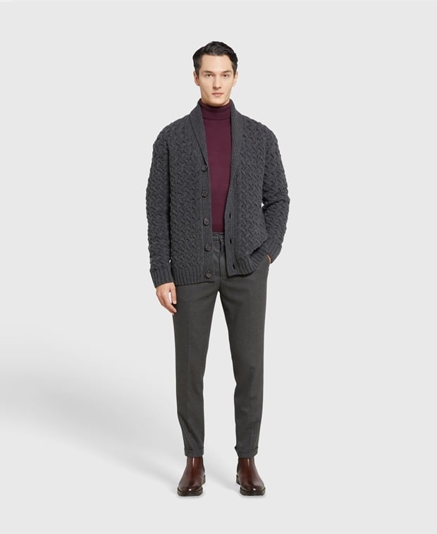 Woll-Strickjacke