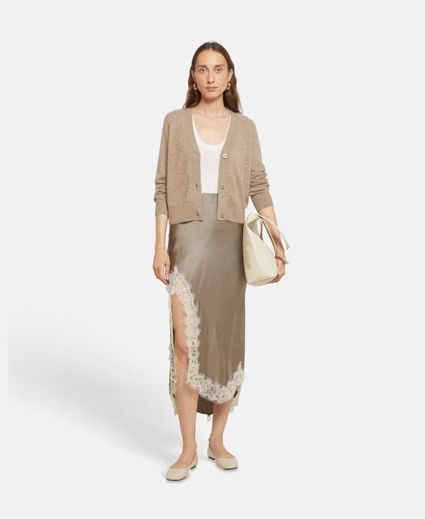 Woll-Cardigan mit Kaschmiranteil