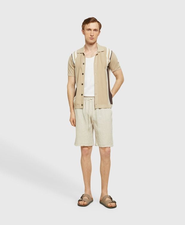 Leinen-Bermudas
