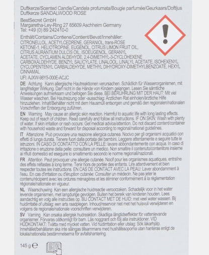 Duftkerze Sandalwood Rose