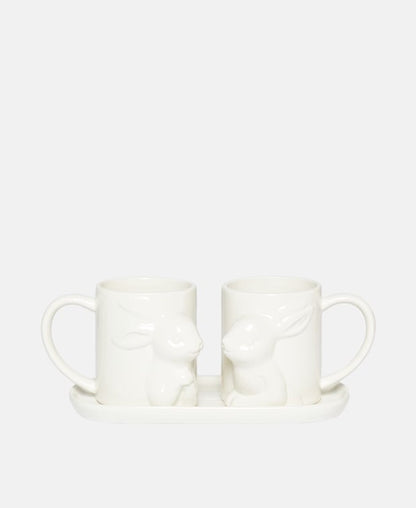 2er Set Kaffeetassen mit Untertasse