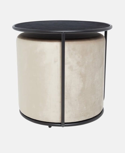 Beistelltisch mit Hocker