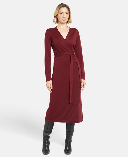 Strick-Wickelkleid