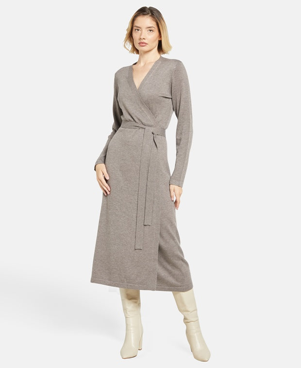 Strick-Wickelkleid