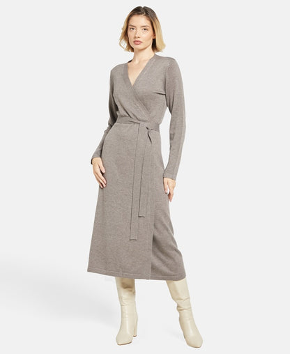 Strick-Wickelkleid