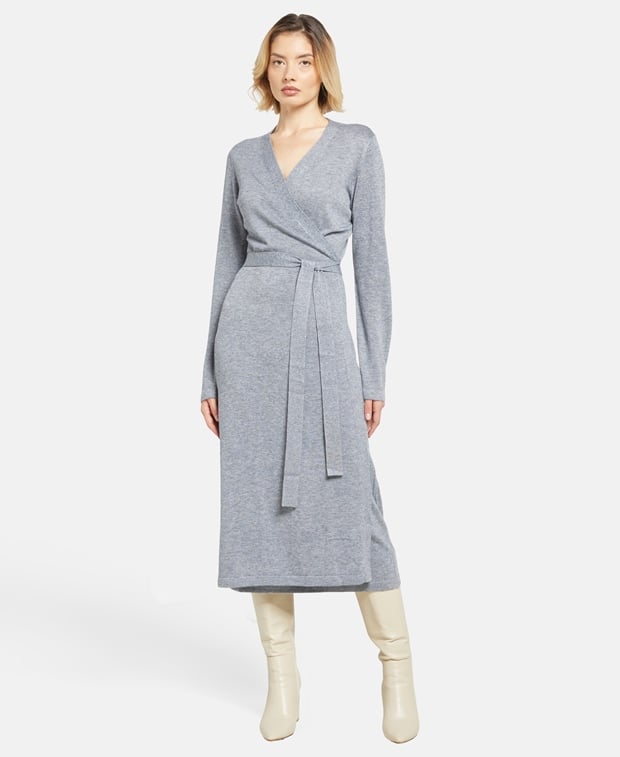 Strick-Wickelkleid