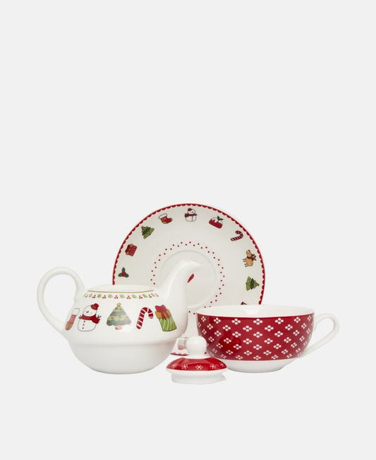 Set aus Teekanne und Teetasse