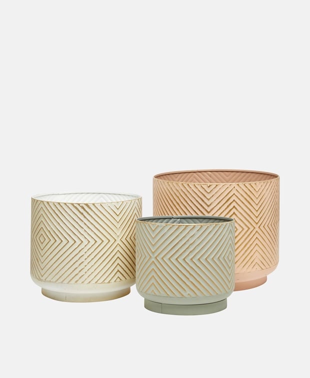 Blumentopf-Set, 3tlg.