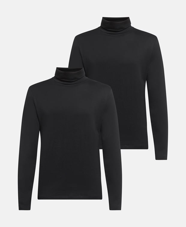 Rollkragen-Top, 2er-Set