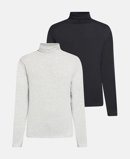 Rollkragen-Top, 2er-Set