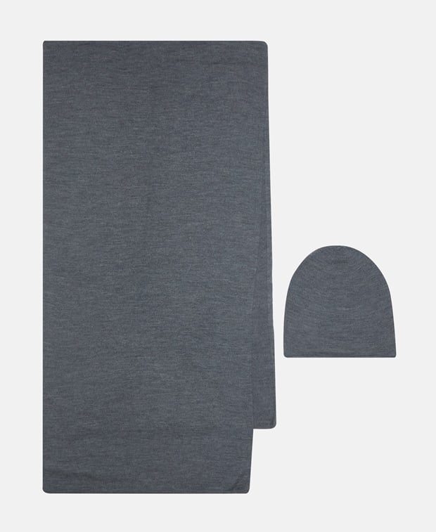 Set aus Woll- Mütze & Schal