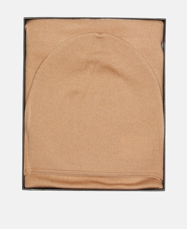 Set aus Woll- Mütze & Schal