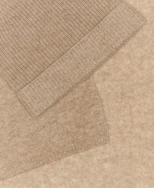 Kaschmir-Set aus Mütze und Schal