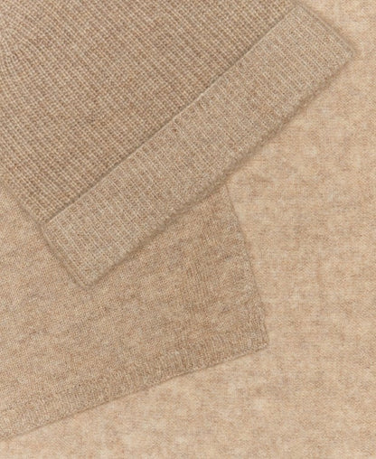 Kaschmir-Set aus Mütze und Schal