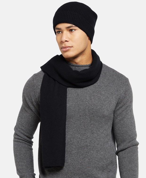 Kaschmir-Set aus Mütze und Schal