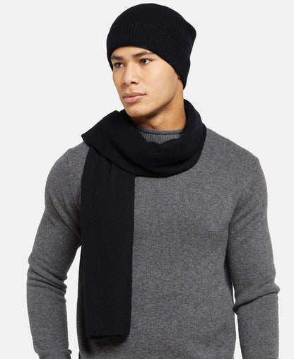 Kaschmir-Set aus Mütze und Schal
