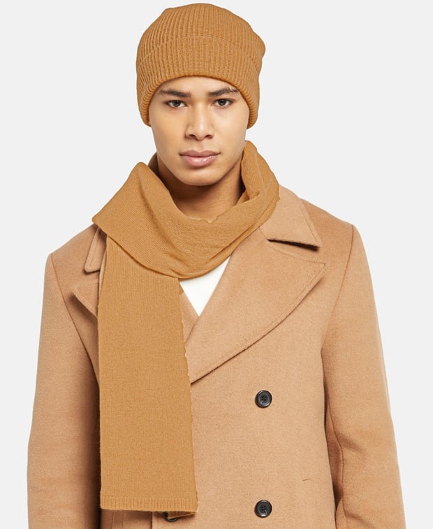 Kaschmir-Set aus Mütze und Schal