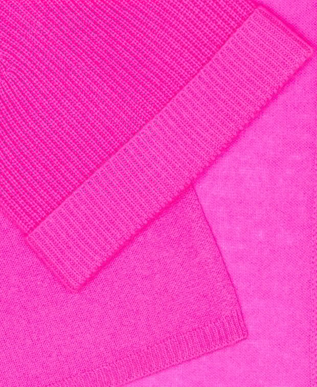 Kaschmir-Set aus Mütze und Schal