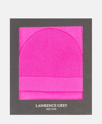 Kaschmir-Set aus Mütze und Schal