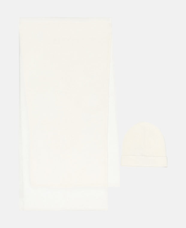 Kaschmir-Set aus Mütze und Schal