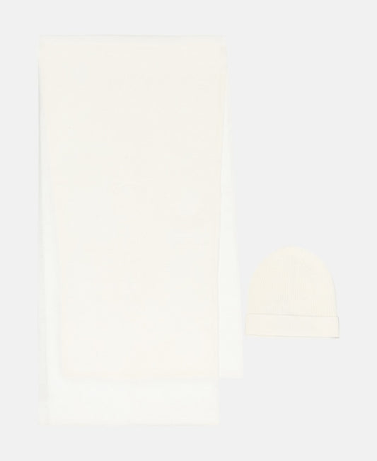 Kaschmir-Set aus Mütze und Schal