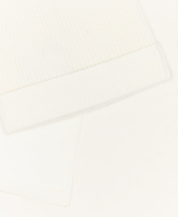 Kaschmir-Set aus Mütze und Schal