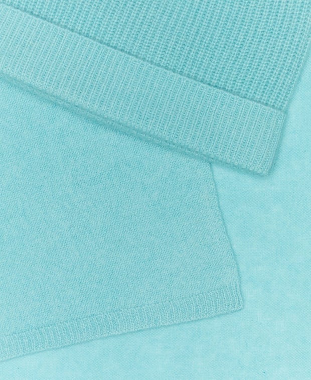 Kaschmir-Set aus Mütze und Schal