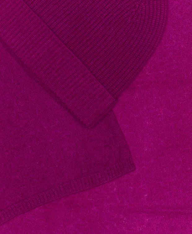 Kaschmir-Set aus Mütze und Schal