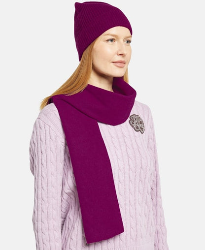 Kaschmir-Set aus Mütze und Schal