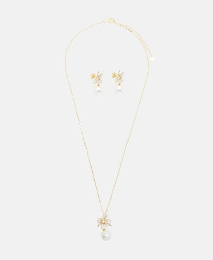 Set aus Halskette und Ohrstecker