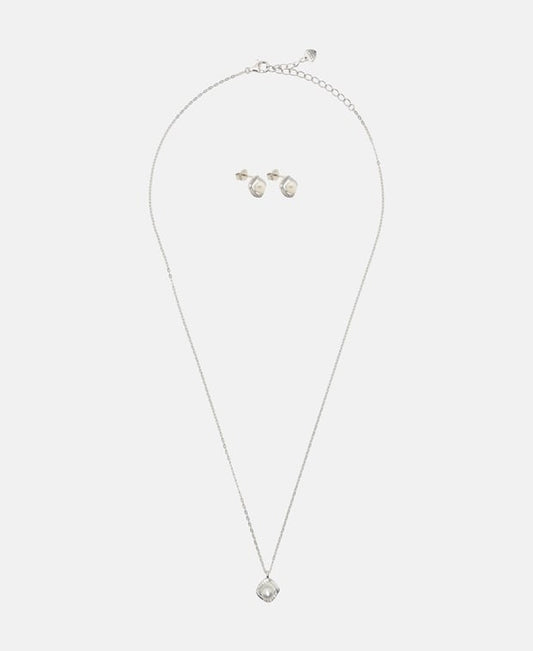 Set aus Halskette und Ohrstecker