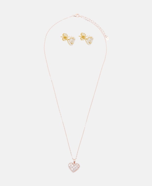 Set aus Halskette und Ohrstecker