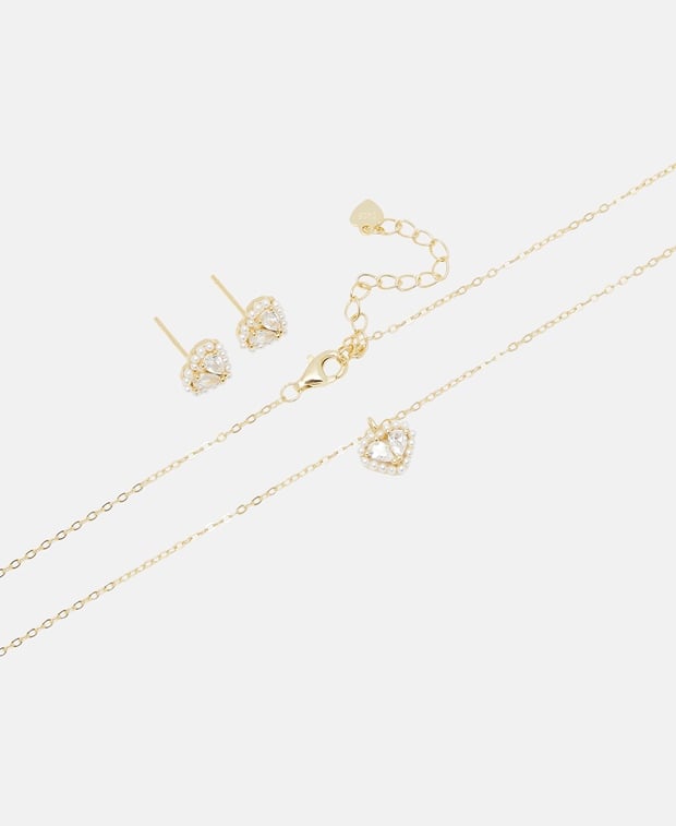 Set aus Halskette und Ohrstecker