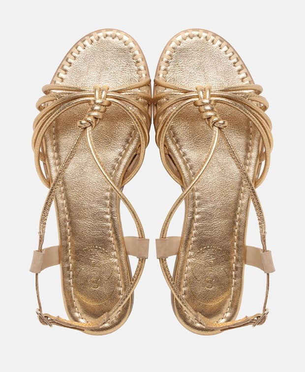 Fesselriemchen Sandalen Crease Metallic