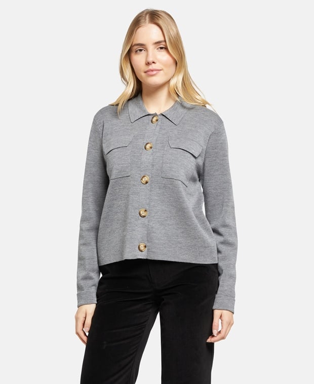 Woll-Strickjacke