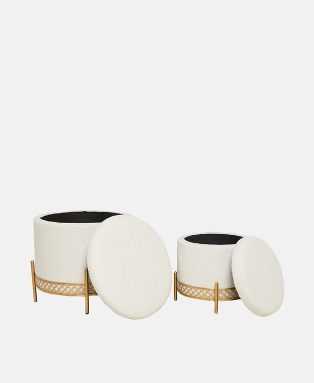 Hocker 2er Set mit Stauraum