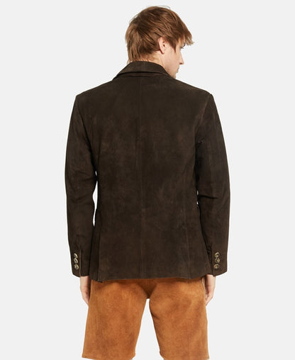 Leder-Trachtenjacke