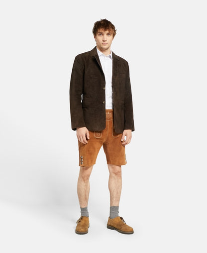 Leder-Trachtenjacke