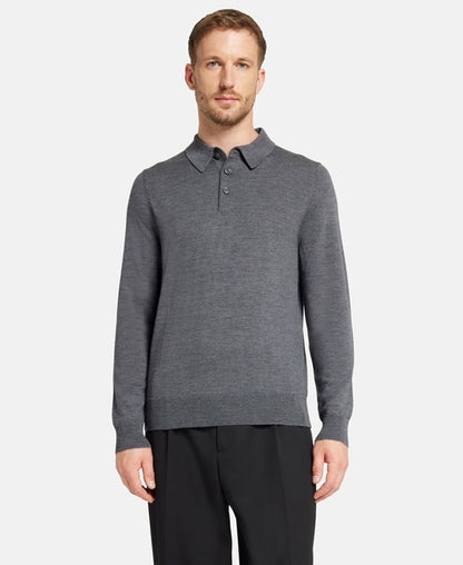 Langarm-Woll-Polo